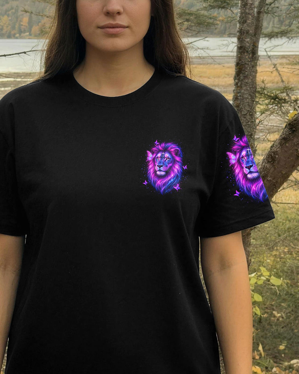Blessed By God Lion Butterfly Women's All Over Print Shirt - Tltw1903262