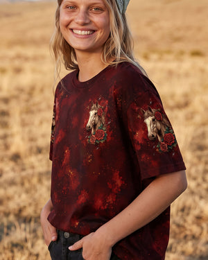 Blessed By God Horse Women's All Over Print Shirt - Tltw2707265