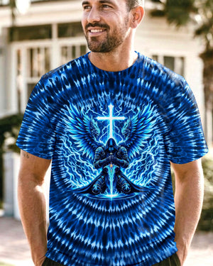 Warrior With Wings Swirl Men's All Over Print Shirt - Tlhn0903263