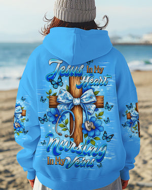 Jesus In My Heart Nursing In My Veins Women's All Over Print Shirt - Tltw0708254