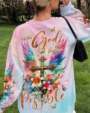 With God All Things Are Possible Women's All Over Print Shirt - Tlnt1511233