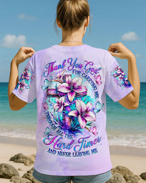 Thank You God For Carrying Me Lilies Women's All Over Print Shirt - Tltr2005251