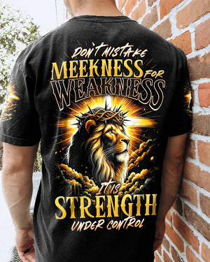 Don't Mistake Meekness For Weakness Lion Men's All Over Print Shirt - Tytd1901242