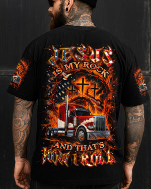 Jesus Is My Rock And That's How I Roll Trucker Men's All Over Print Shirt - Yhln0408253