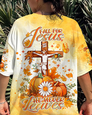 Fall For Jesus He Never Leaves Women's All Over Print Shirt - Tlnt2907242