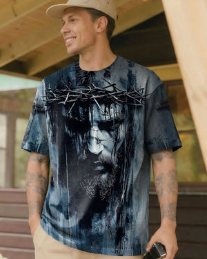 Jesus Is My Savior Lion Watercolor Men's All Over Print Shirt - Tlnt2303263