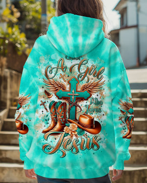 Just A Girl Who Loves Jesus Tie Dye Women's All Over Print Shirt - Tltr1406252
