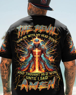 The Devil Caught Me With My Head Down Men's All Over Print Shirt - Yhln1505244