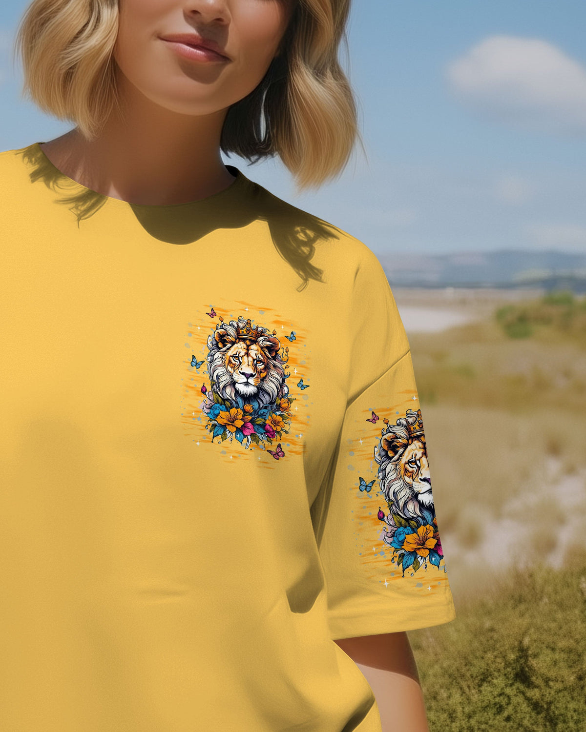 Blessed By God Lion Women's All Over Print Shirt - Tlnt1212251