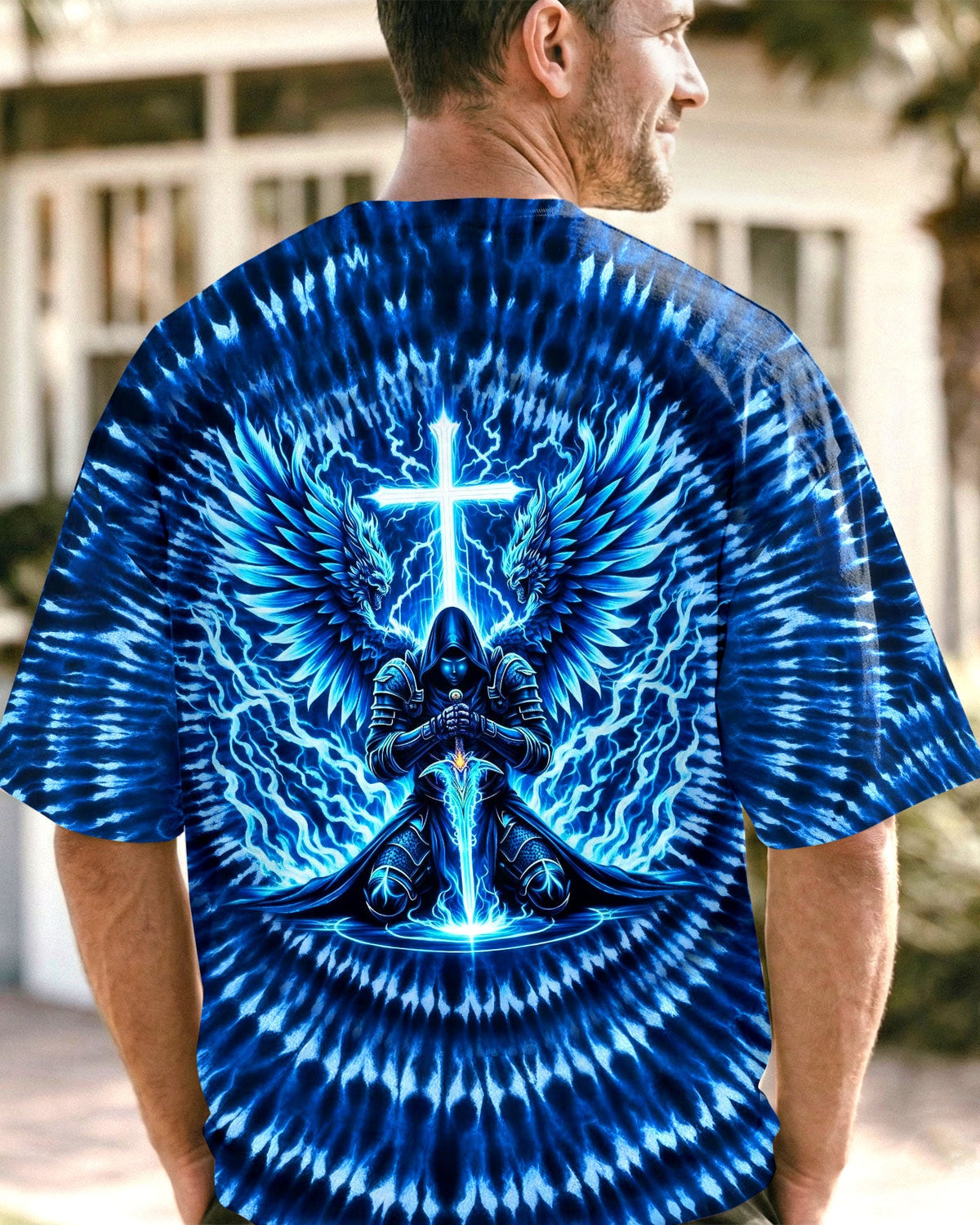 Warrior With Wings Swirl Men's All Over Print Shirt - Tlhn0903263