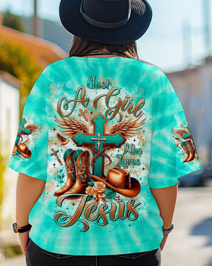 Just A Girl Who Loves Jesus Tie Dye Women's All Over Print Shirt - Tltr1406252