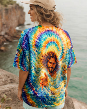 Saved By His Grace Jesus Water Swirl Women's All Over Print Shirt - Tlnt2603262