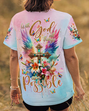 With God All Things Are Possible Women's All Over Print Shirt - Tlnt1511233