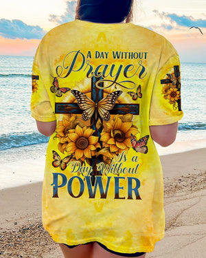 A Day Without Prayer Is A Day Without Power Women's All Over Print Shirt - Tytd0307233