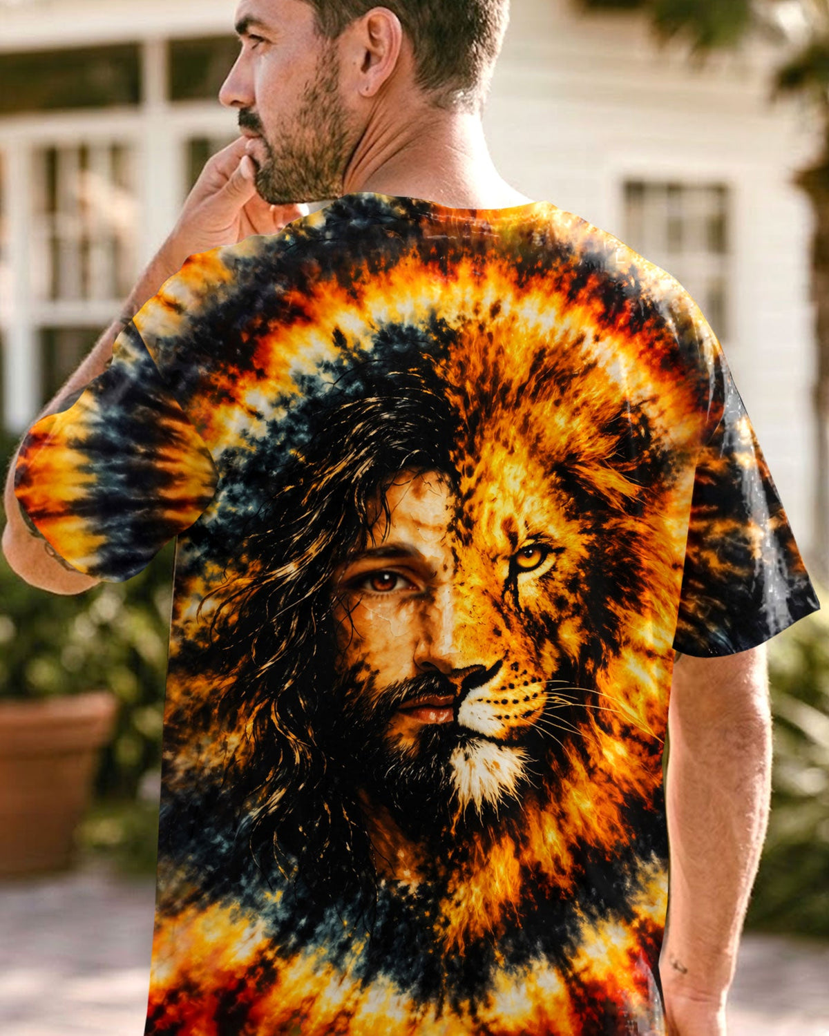 Jesus Lion Face Swirl Men's All Over Print Shirt - Tlhn2703261