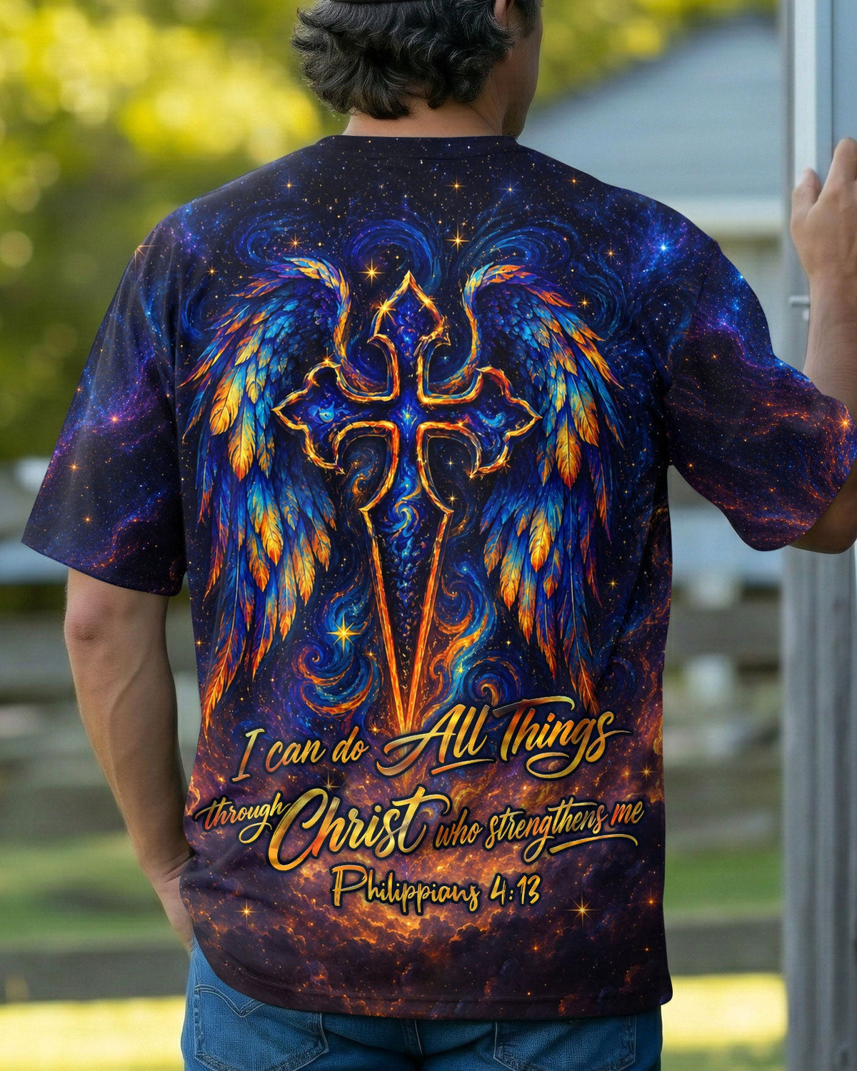 I Can Do All Things Through Christ Cross Wings Men's All Over Print - Tlhn2105263