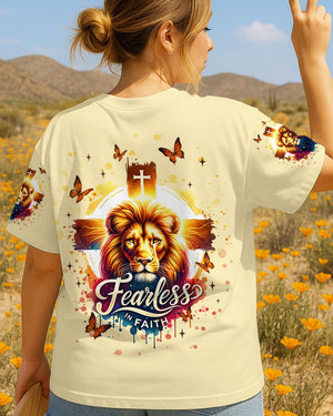 Fearless In Faith Lion Women's All Over Print Shirt - Tlnt3107254