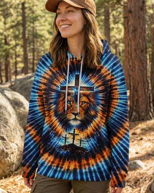 Lion Jesus Cross Swirl Women's All Over Print Shirt - Tltw1202261