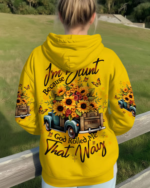 I'm Blunt Because God Rolled Me That Way Sunflower Truck Women's All Over Print Shirt - Tltw0312254