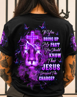 Jesus Dropped The Charges Lion Lilies Women's All Over Print Shirt - Tltw0208245