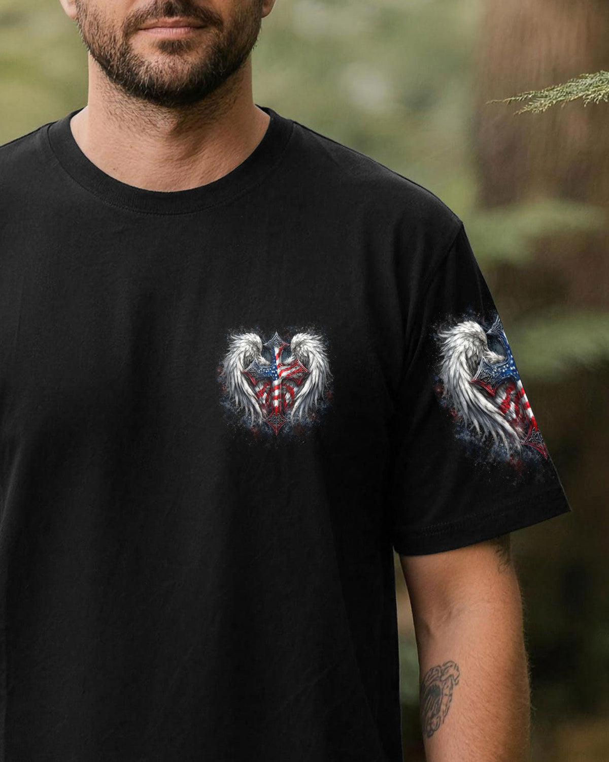 One Nation Under God Wings Men's All Over Print Shirt - Tltw1303262