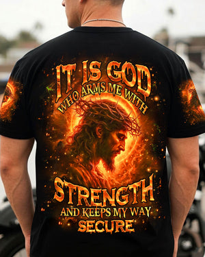 It Is God Who Arms Me With Strength Men's All Over Print Shirt - Tlhn2303263