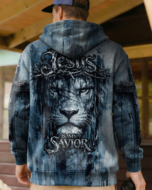 Jesus Is My Savior Lion Watercolor Men's All Over Print Shirt - Tlnt2303263