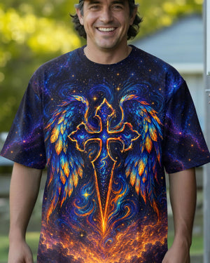 I Can Do All Things Through Christ Cross Wings Men's All Over Print - Tlhn2105263