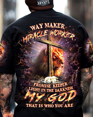 Way Maker Miracle Worker Cross Lion Men's All Over Print Shirt - Yhhn0605242