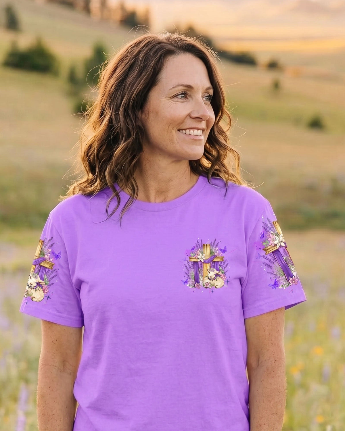 The Lord Is My Shepherd Lamb Women's All Over Print Shirt - Tltw1107262