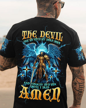The Devil Saw Me With My Head Down Warrior Men's All Over Print Shirt - Tltw0405245