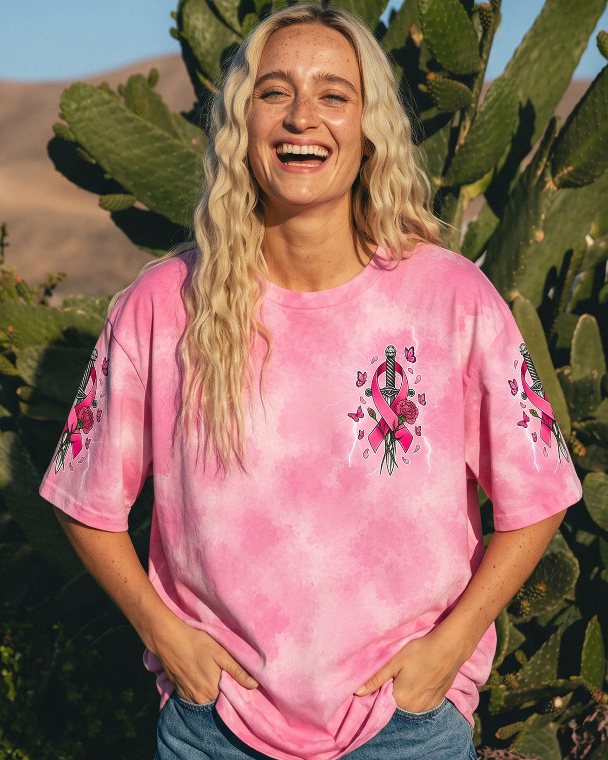 I Am The Storm Breast Cancer Awareness Wings Women's All Over Print Shirt - Tltw2807264