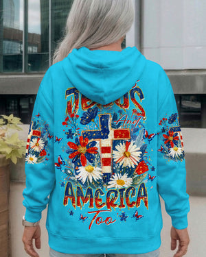 She Loves Jesus & America Too Red White & Blue Women's All Over Print - Tltw0805261
