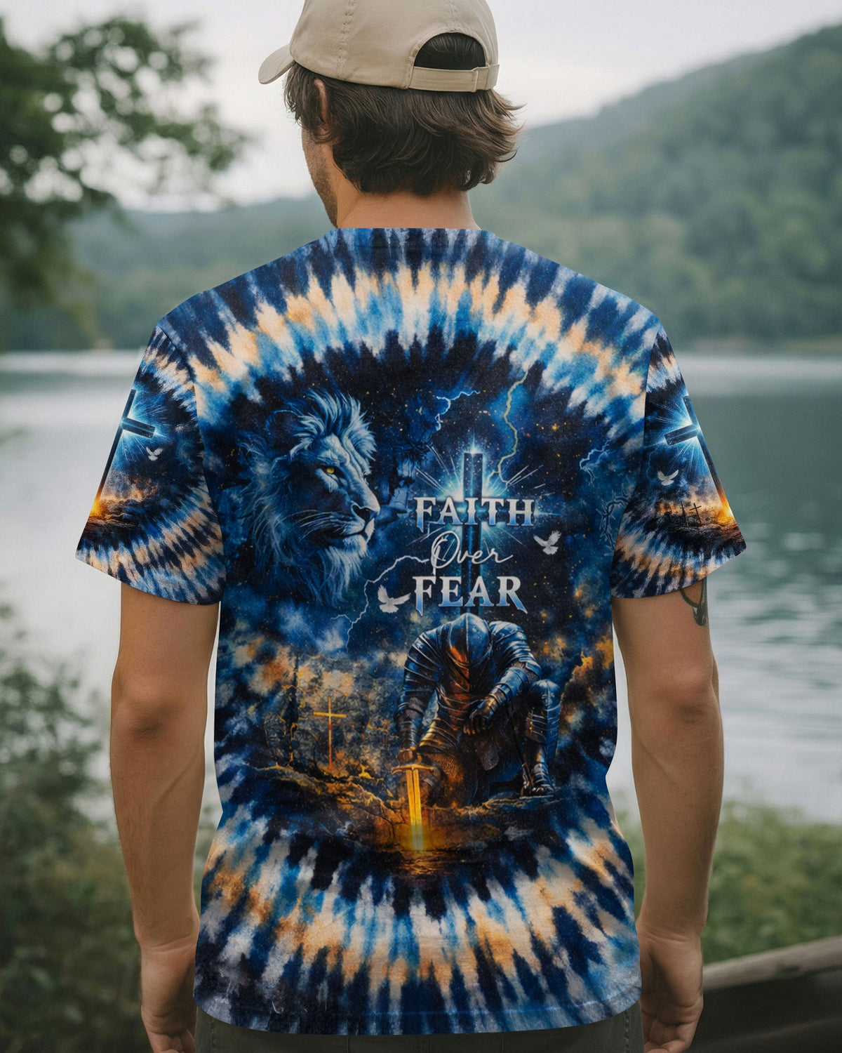 Faith Over Fear Swirl Men's All Over Print Shirt - Tltw0902263