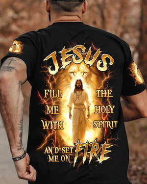 Jesus Fill Me With The Holy Spirit Lion Men's All Over Print Shirt - Tltw2909252