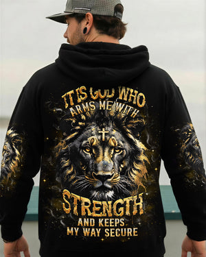 It Is God Who Arms Me With Strength Lion Men's All Over Print Shirt - Tlhn1203261