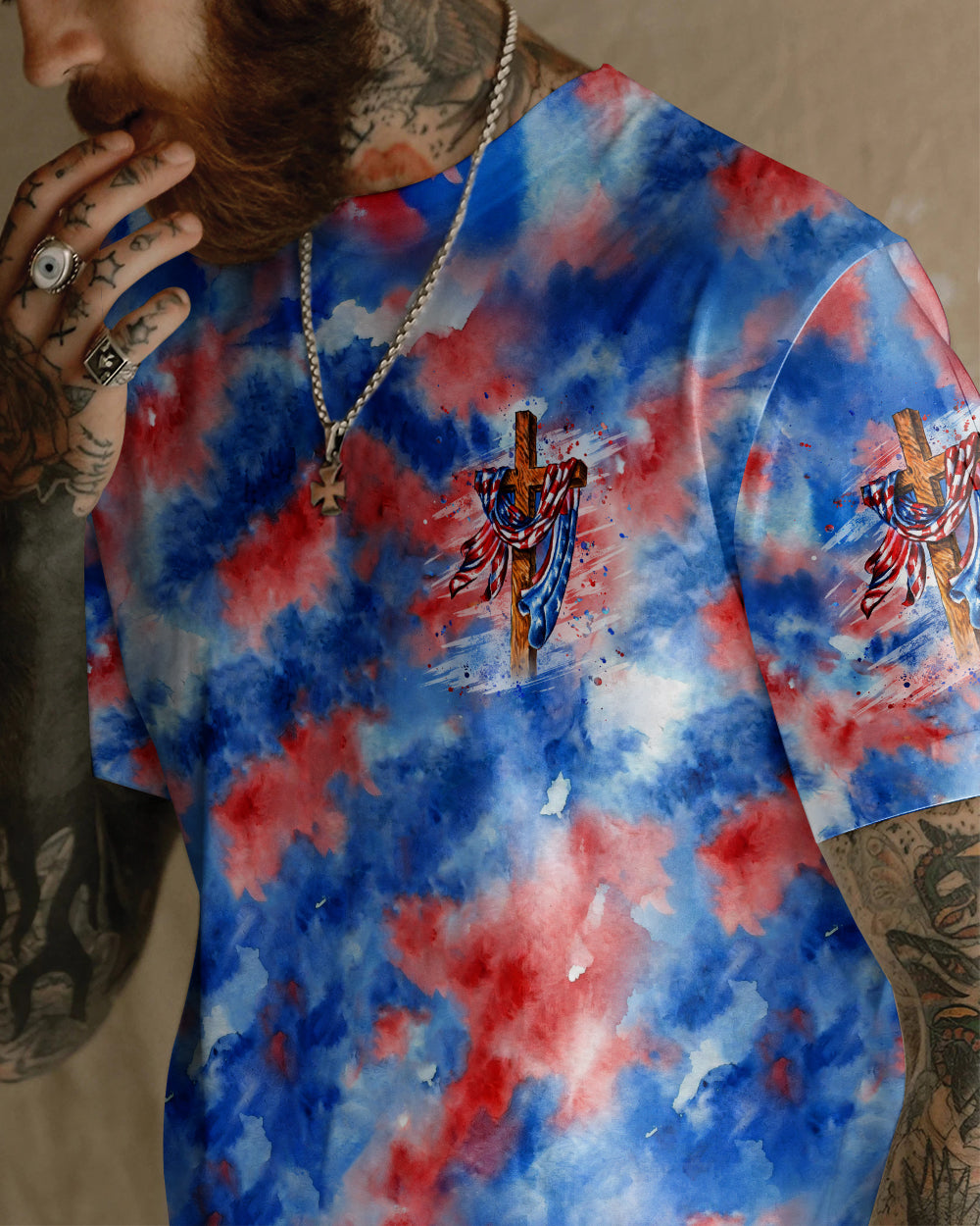 Stand For The Flag Kneel For The Cross Men's All Over Print Shirt - Tlhg0306263