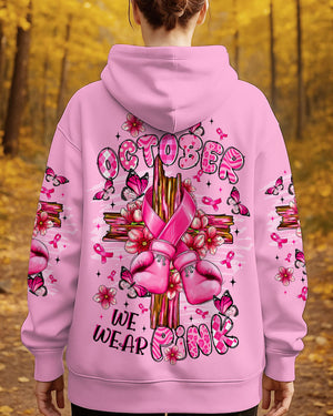 In October We Wear Pink Breast Cancer Awareness Women's All Over Print Shirt - Tltr1108253