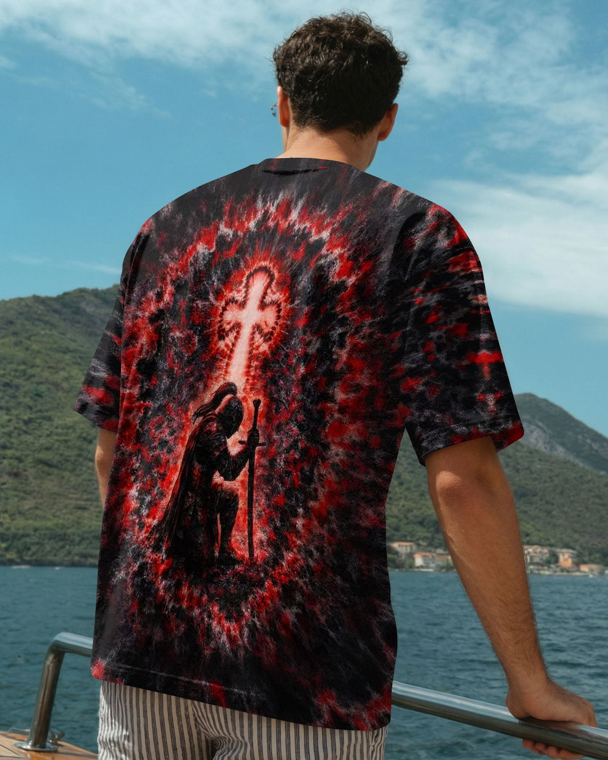 Warrior Cross Swirl Men's All Over Print Shirt - Tltw1401263