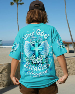 When God Steps In Miracles Happen Women's All Over Print Shirt - Tltw1302263