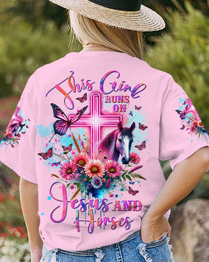Runs On Jesus And Horses Women's All Over Print - Tltw1812233