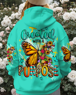 Created With A Purpose Butterfly Women's All Over Print Shirt - Tltw1410253