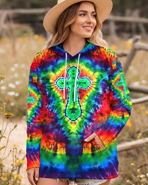 Radiant Psychedelic Cross Women's All Over Print Shirt - Yhlt1201262
