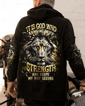 It Is God Who Arms Me With Strength Lion Men's All Over Print Shirt - Tlhn1203261