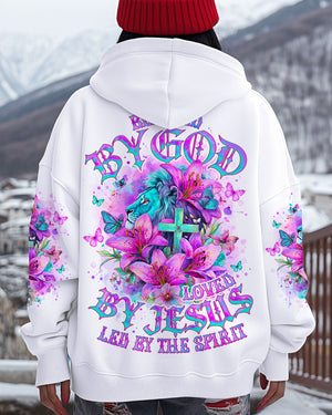 Blessed By God Loved By Jesus Lion Lilies Women's All Over Print Shirt - Tlno0410251