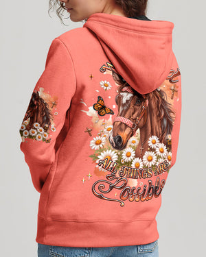 With God All Things Are Possible Horse Women's All Over Print Shirt - Tlhg0207263