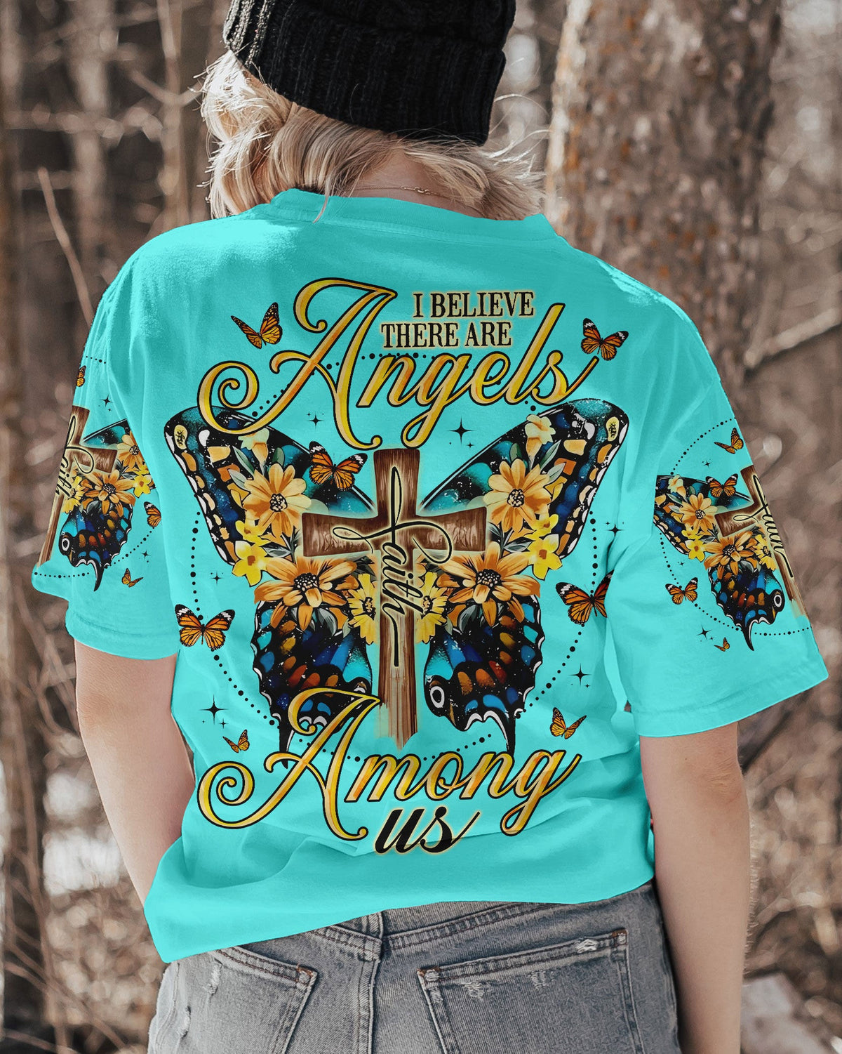 I Believe There Are Angels Among Us Butterfly Women's All Over Print Shirt - Tlno0307233