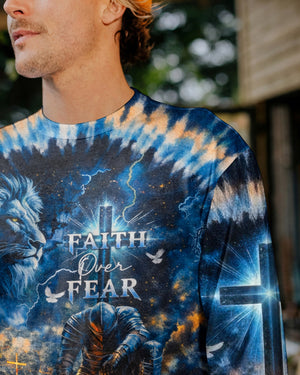 Faith Over Fear Swirl Men's All Over Print Shirt - Tltw0902263