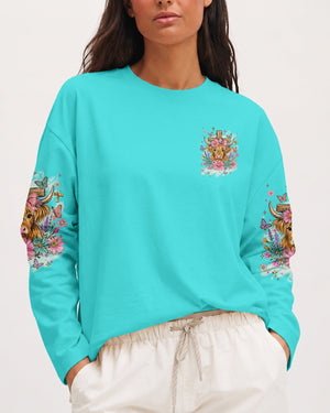Blessed By God Highland Cow Women's All Over Print Shirt - Tlhn2807263
