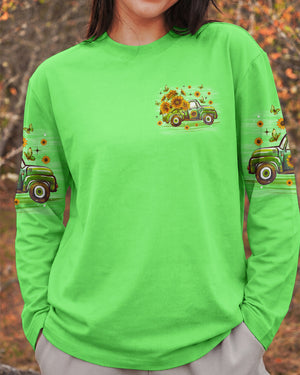 Jesus Take The Wheel Truck Sunflower Women's All Over Print Shirt - Tlno1704261